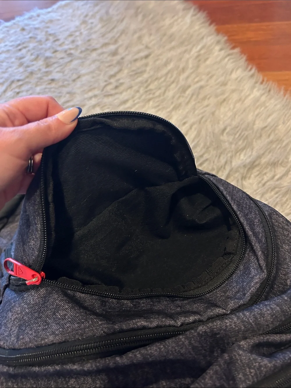 Adidas Gray & Red Backpack with Logo Accents